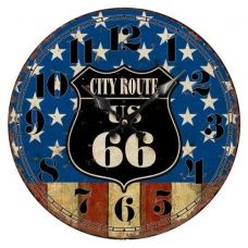 Divar saatı "City Route 66"